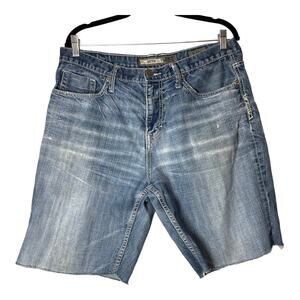 BKE Seth 34 DIY Cut off Jean Shorts Mens Denim Work Worn Distressed Jorts